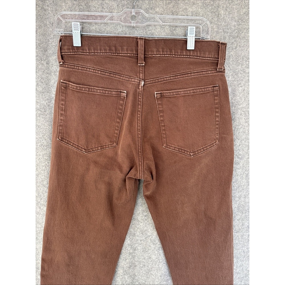 GAP Cheeky Straight Jeans Womens 28 Brown High Rise Raw Hem Button Fly Denim - Picture 12 of 16